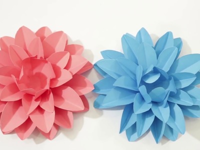 DIY  How To Make Dahlia Paper Flower l Very Easy To make l Paper Craft Ideas l 2018
