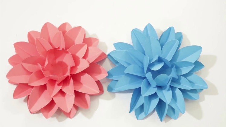 DIY  How To Make Dahlia Paper Flower l Very Easy To make l Paper Craft Ideas l 2018