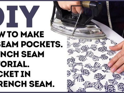 DIY: How to make inseam pockets. French seam tutorial. Pocket in a French seam.