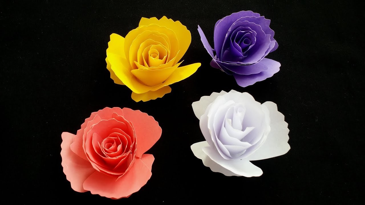 diy-how-to-make-small-rose-flower-with-colour-paper-easy-tutorial