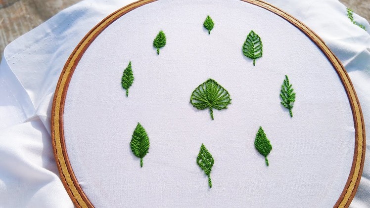 DIY Leaf Hand Embroidery: How to Make Leaf Stitch Very Easy (9 in 1) | DiyRoll