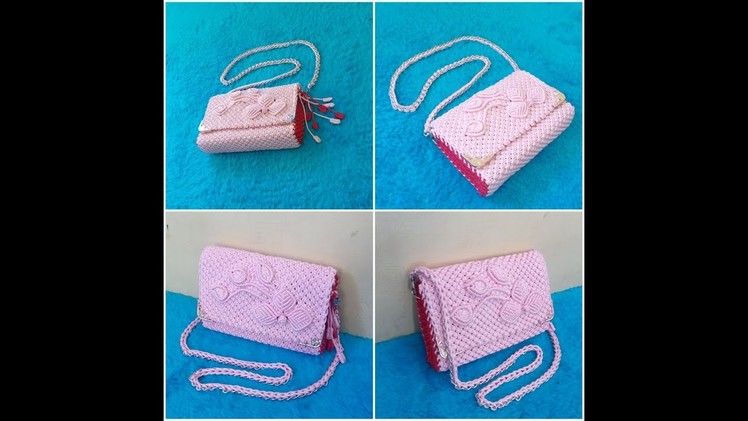 DIY Macrame Purse Bag With Flower Relief Pattern (Part 1)