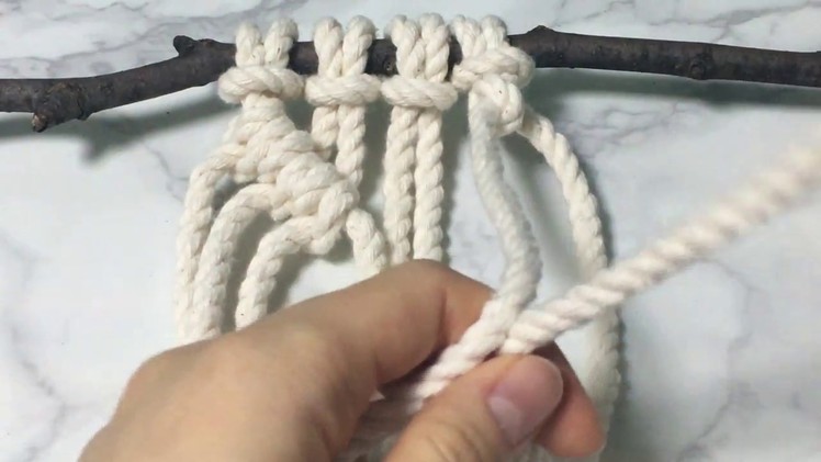 [인테리어DIY.마크라메 기본] 일자형 감아매기 매듭법_How to tie clove hitch knots