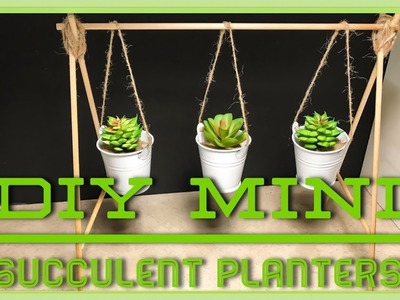 DIY Mini Succulent Planters - Rustic Farmhouse Plant Hanger - Dollar Tree - Room Decor