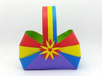 DIY Paper Basket : How to make Paper Basket for Kids and Chocolates | Gift Basket Craft