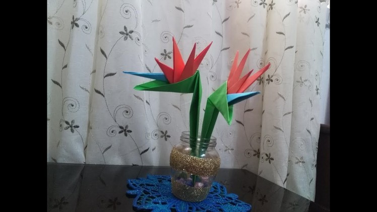 DIY Paper Crafts - Origami - How to Make Origami Bird of Paradise flowers + Tutorial !