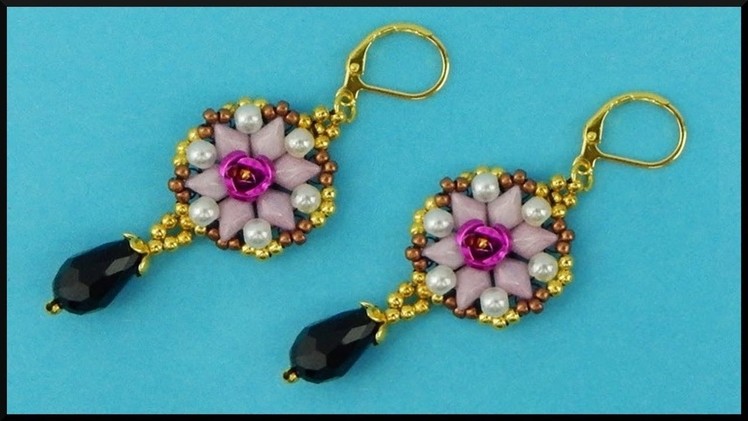 DIY | Perlen Ohrringe | Ohrschmuck | Beaded gemduo earrings | Beadwork jewelry