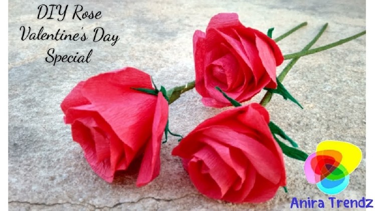 DIY Rose Valentine's Day Special 2018 Paper Crafts Tutorial Lover's Day