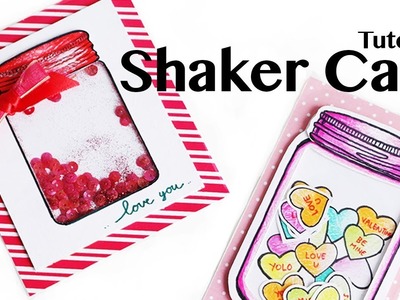 DIY Valentine Card (easy) - Tutorial Shaker Card . How To Make Shaker Card