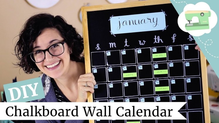 DIY Wall Calendar - How To Make a Chalkboard Monthly Planner | @laurenfairwx