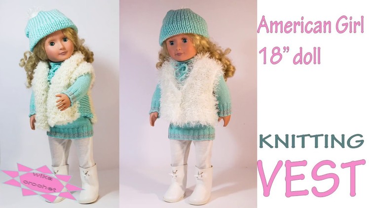 Doll vest knitting pattern Stockinette stitch Wika crochet
