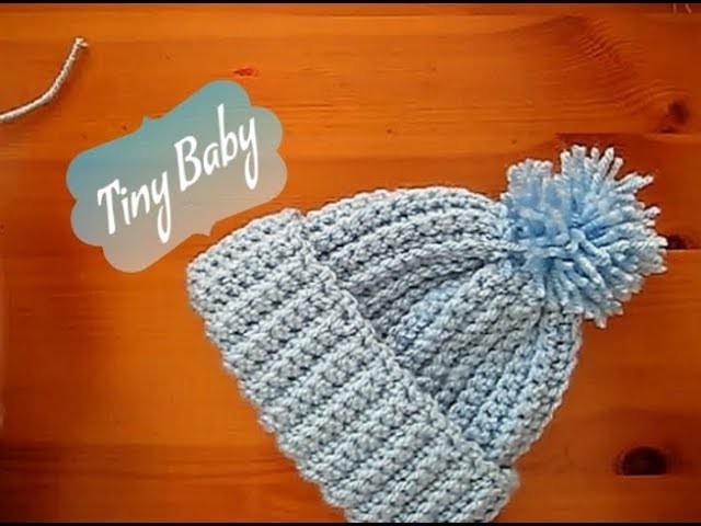 Easy Crochet Baby Premature hat Tiny Tutorial  10"-12"