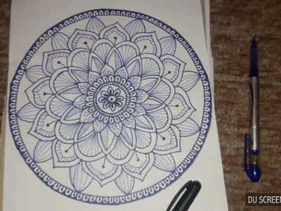 Easy MANDALA drawing:How to draw a simple & easy  MANDALA drawing.