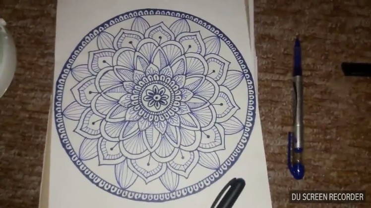 Easy MANDALA drawing:How to draw a simple & easy  MANDALA drawing.