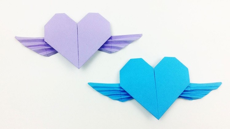 Easy Valentine's Day Origami Flying Heart - EasyCrafts DIY  | Simple Origami Heart Folding Tutorial