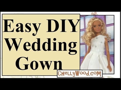 FREE Doll Clothes Patterns: One Shoulder Wedding Dress DIY