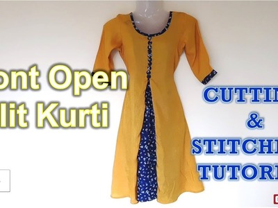 Front Slit Kurti | Front Open Slit Kurti | How To Sewing Tutorial | Diy