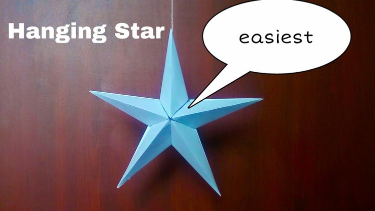 Hanging star | easy paper craft