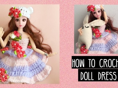 ♡How To Crochet Flower Fairy Dress For Barbie♡
