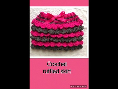 How to crochet ruffle.frill skirt