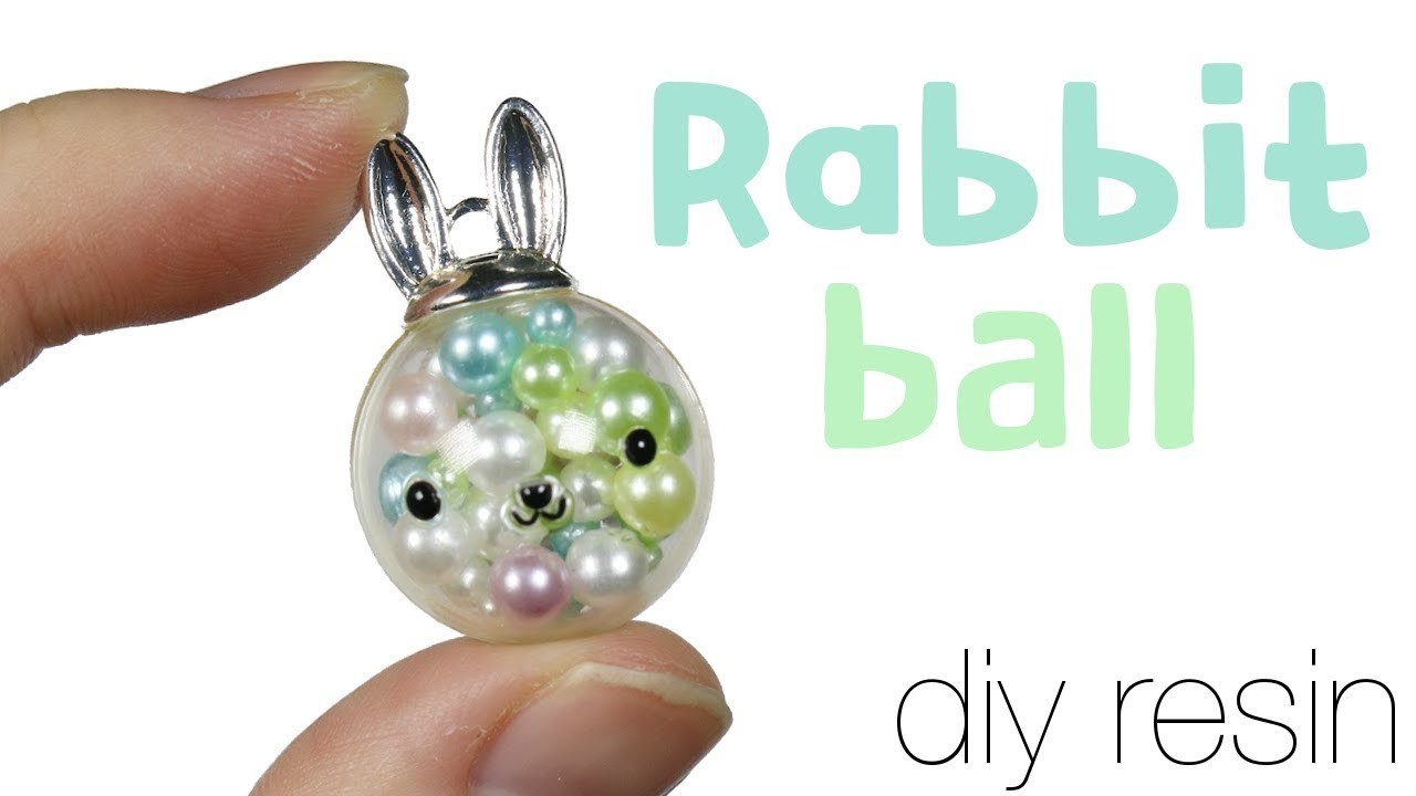 How to DIY miniature Bunny Ornament.Orb Resin Tutorial