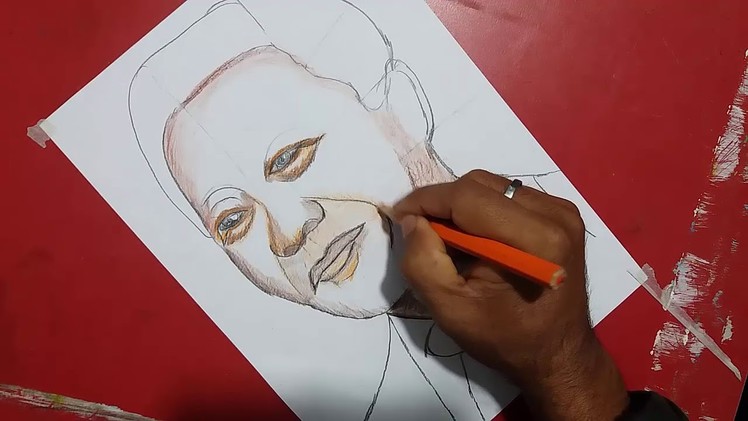 How to draw Nelson Mandela(step by step)