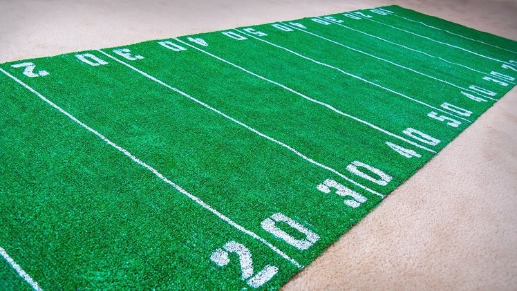 How to Make a Football Field Rug (DIY)
