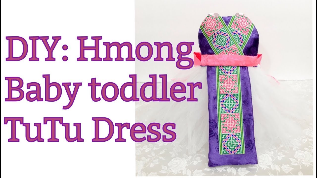 How to make baby toddler Hmong tutu dress #2 with traditional front
