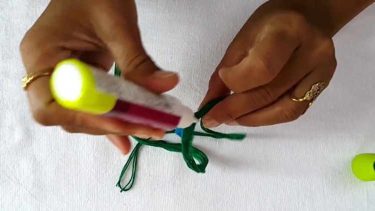 How to make cotton thread dori  for necklace at home