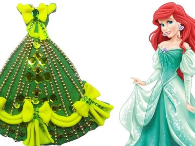 How to make Disney Princess Ariel Dresses PlayDoh - DIY Disney Princess Ariel Dress PlayDoh Glitter