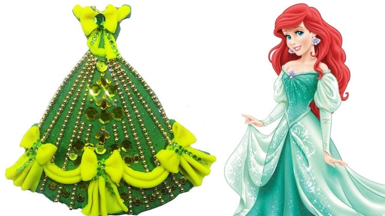 How to make Disney Princess Ariel Dresses PlayDoh - DIY Disney Princess Ariel Dress PlayDoh Glitter