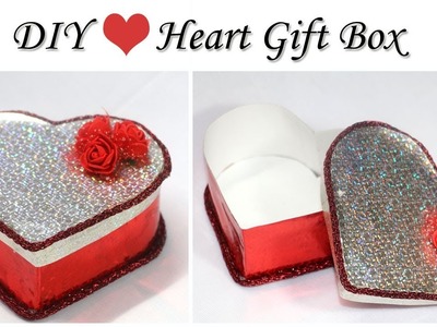 How to make Heart Shaped Box | Valentine Gift Box | DIY Gift Box with Paper and Cardboard