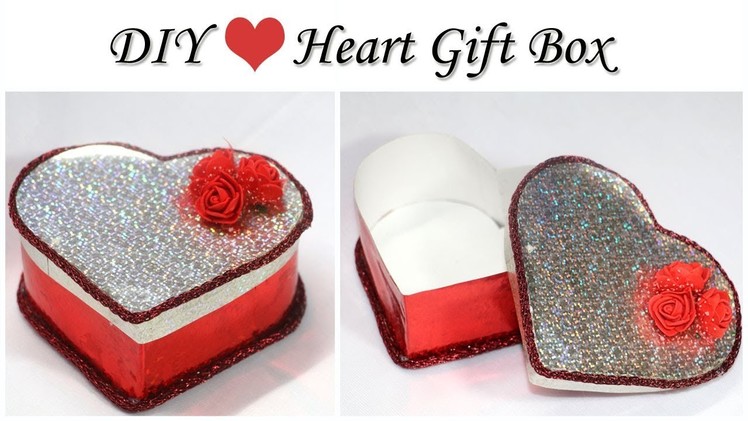 How to make Heart Shaped Box | Valentine Gift Box | DIY Gift Box with Paper and Cardboard