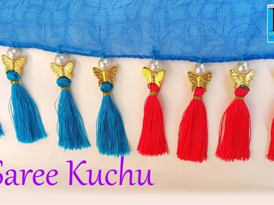 How to make Saree kuchu using butterflies in 5 easy steps. saree tassel making video at home