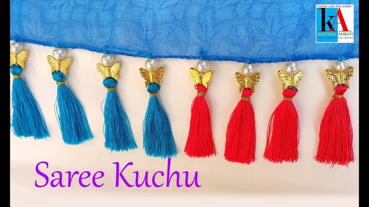 How to make Saree kuchu using butterflies in 5 easy steps. saree tassel making video at home