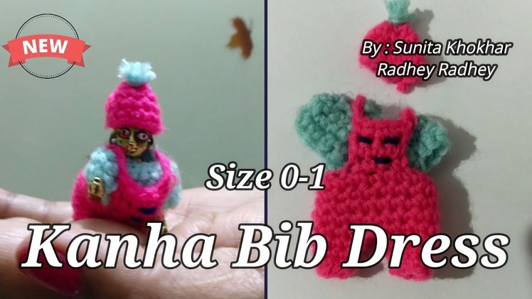 Kanha Ji Bib Dress (Crochet) (Size 0 to 1) Radhey Radhey