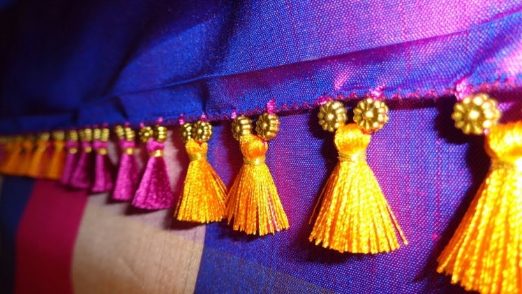 Kuchu design on Saree. How to make saree kuchu#2