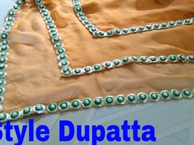 Kundan Saree Work At Home ll How To Apply Kundan Work By Self ll Dly  design Dupatta.Stole.Sari