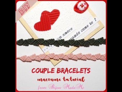 Macrame bracelet tutorial. DIY macrame jewelry & crafts. How to make easy macrame couple bracelets.