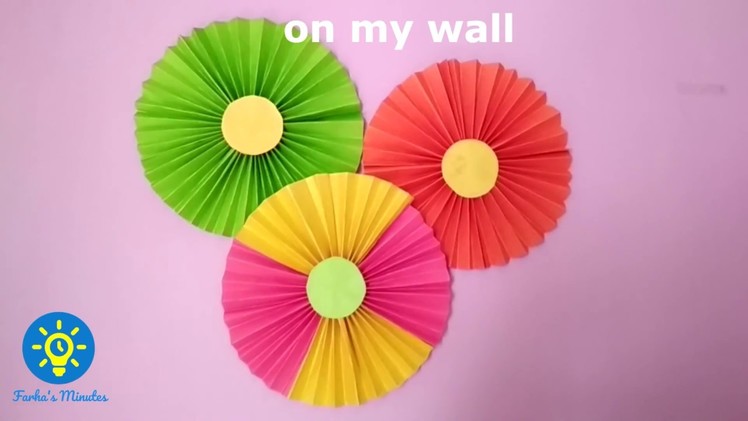 Paper rosettes.Diy crafts.  party , wall decoration. New year decoration. Birthday party decoration