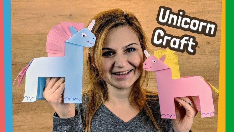 Paper Unicorn craft easy DIY for kids