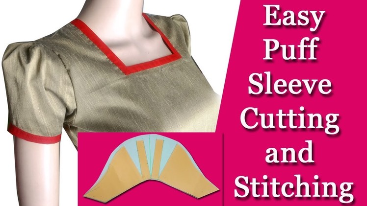 Puff sleeve cutting and stitching malayalam simple,and professional DIY tutorial Easy  for beginners
