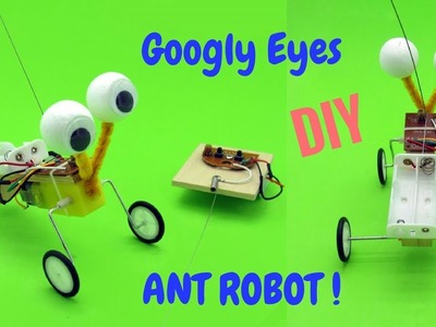 ????????Remote Control Googly Eyes Ant Robot DIY Toy from DC Motor Gear