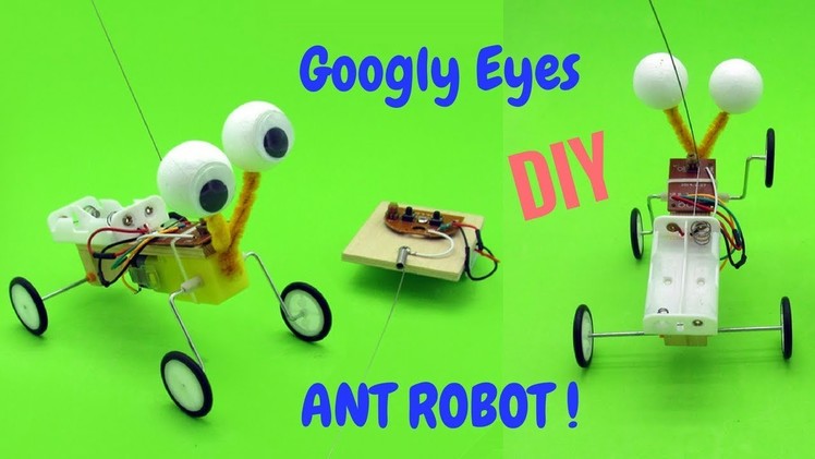 ????????Remote Control Googly Eyes Ant Robot DIY Toy from DC Motor Gear