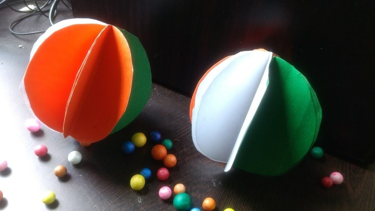 Republic day Decorations| DIY Tricolor Paper Ball| Easy kids Crafts