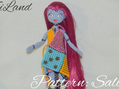 Sally Finklestein. Amigurumi doll. Crochet doll. Handmade doll. Sally Skellington