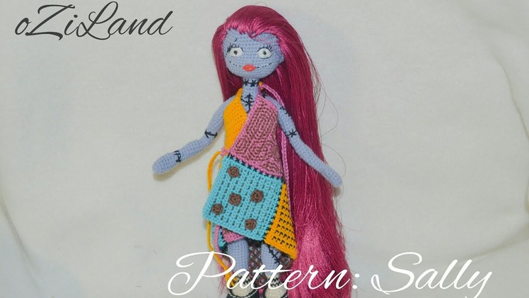 Sally Finklestein. Amigurumi doll. Crochet doll. Handmade doll. Sally Skellington