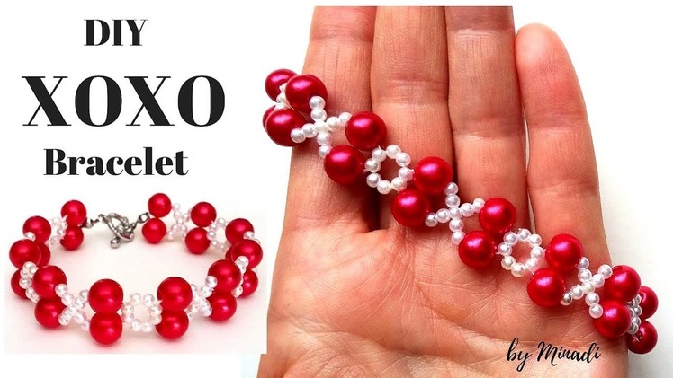Xoxo Bracelet. DIY Valentine's Day Gift. Beading Tutorial