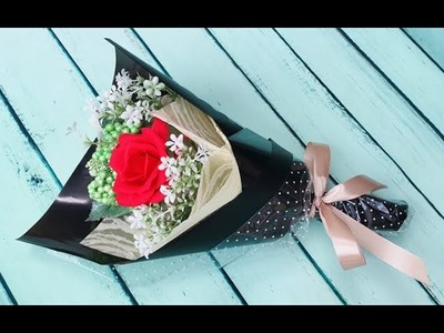 ABC TV | How To Make Flower Bouquet With Single Rose #6 - Craft Tutorial