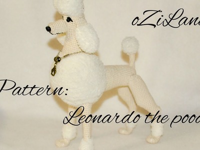 Amigurumi doll. Leonardo the poodle toy. Crochet pets toy
